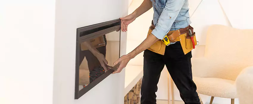 Metal Fireplace Installation in Conroe, Texas