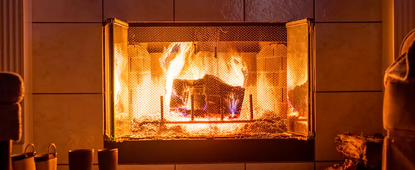 Mendota Hearth Landscape Fireplace Installation in Conroe, Texas