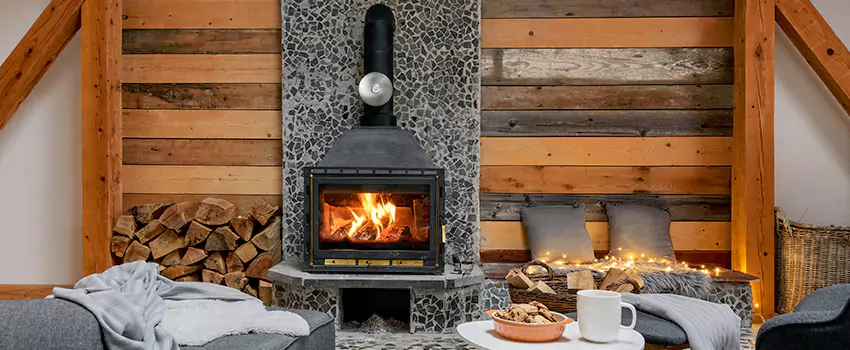 Thelin Hearth Products Direct Vent Gas Stove Fireplace Inspection in Conroe, Texas